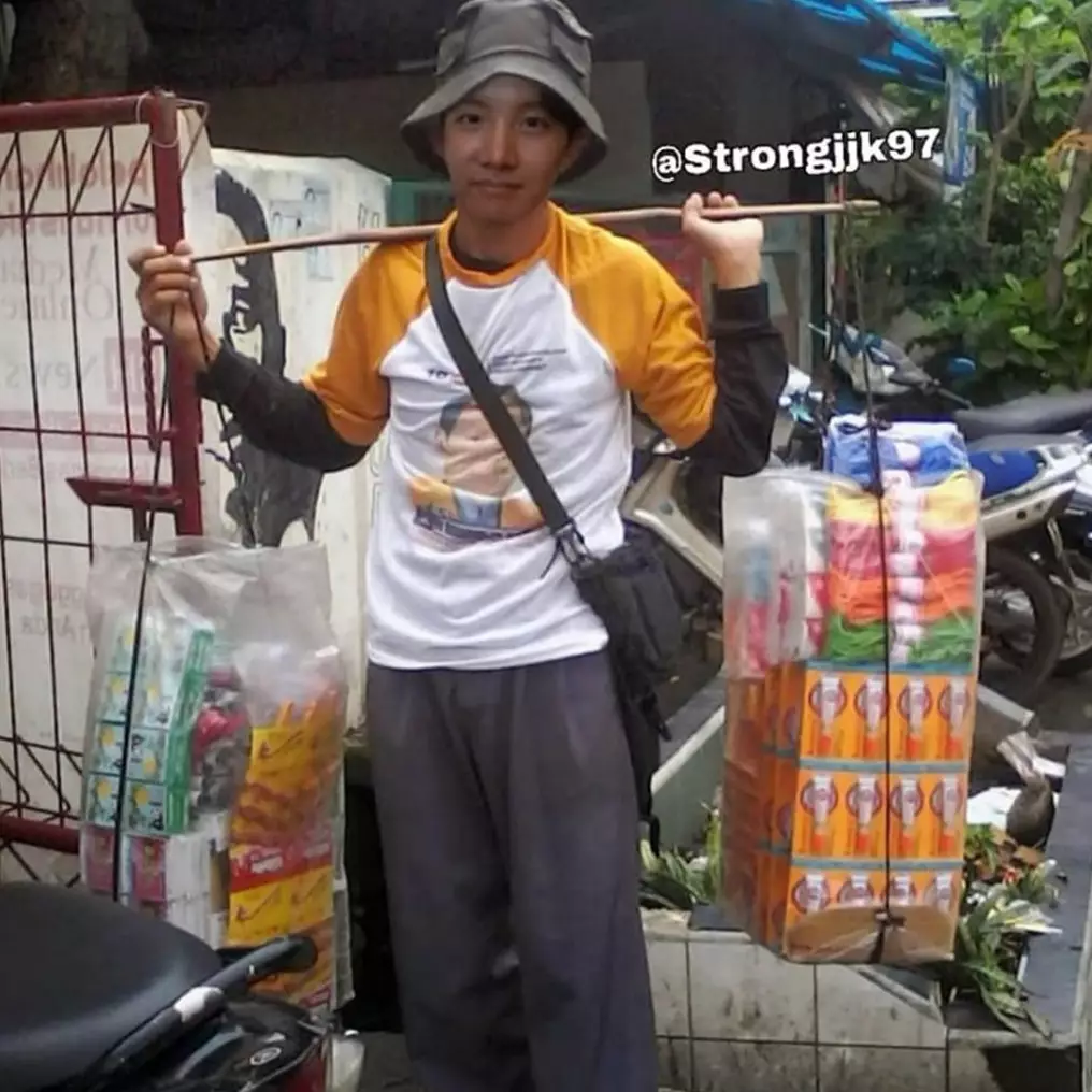 10 Editan foto jika personel BTS jadi pedagang, kocak abis