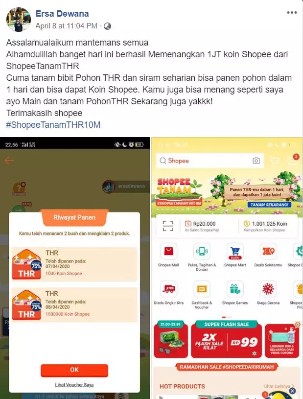 THR terancam tidak cair? Ini tutorial panen THR 10M di Shopee Tanam! Shopee