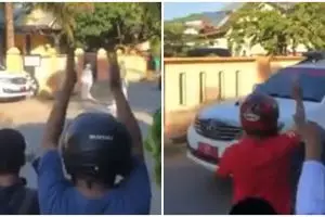 Viral aksi warga semangati pasien positif corona saat dievakuasi