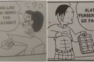 15 Momen absurd di komik 90-an Kariage Kun, bikin tepuk jidat  