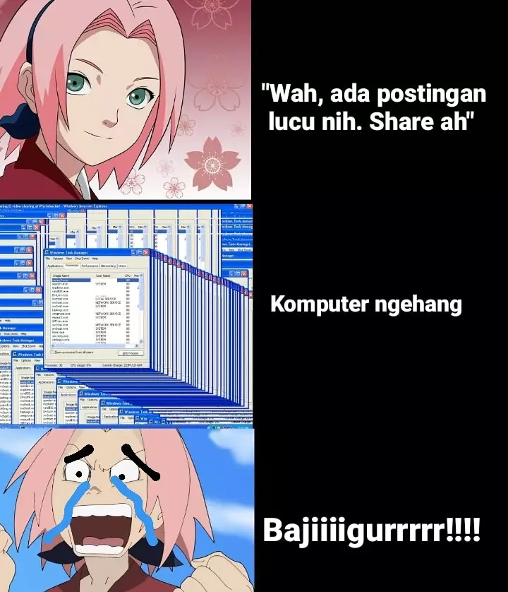 Meme sakitnya kehilangan postingan Berbagai sumber