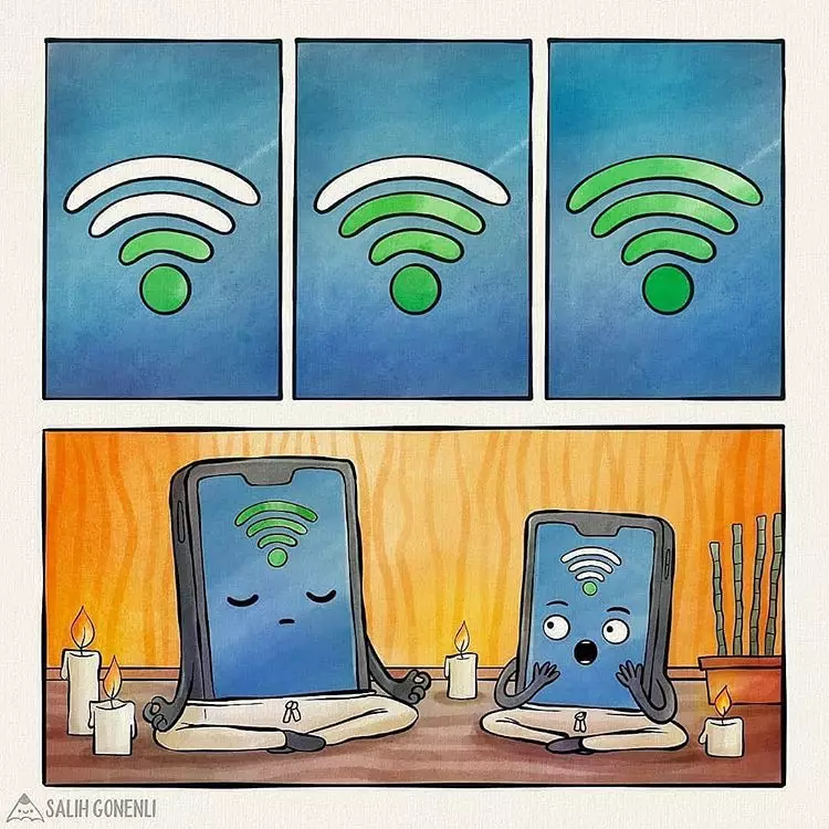 Ilustrasi ini sindir kamu yang kecanduan gadget Instagram/@salihgonenli