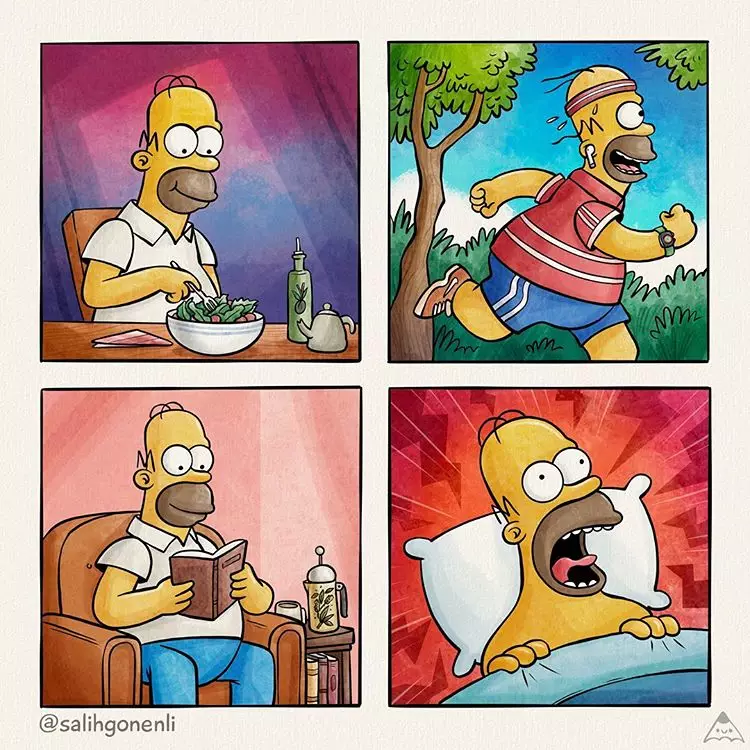 Ilustrasi ini sindir kamu yang kecanduan gadget Instagram/@salihgonenli