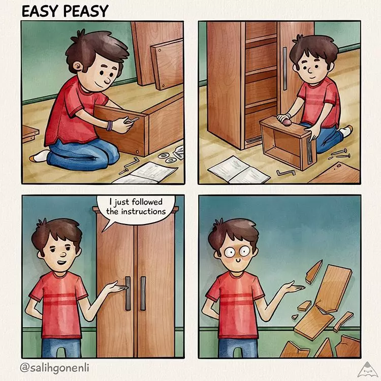 Ilustrasi ini sindir kamu yang kecanduan gadget Instagram/@salihgonenli