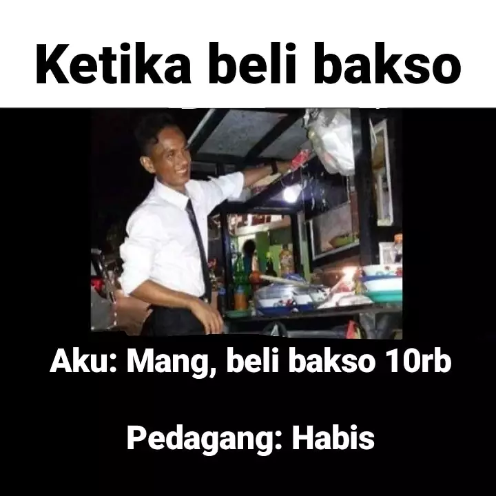 Meme obrolan pedagang keliling Berbagai sumber