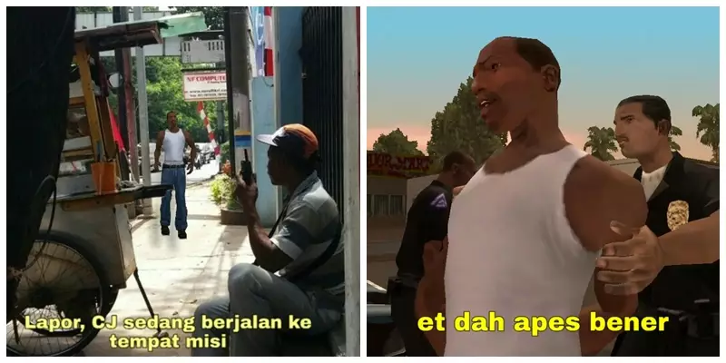 Meme obrolan pedagang keliling Berbagai sumber