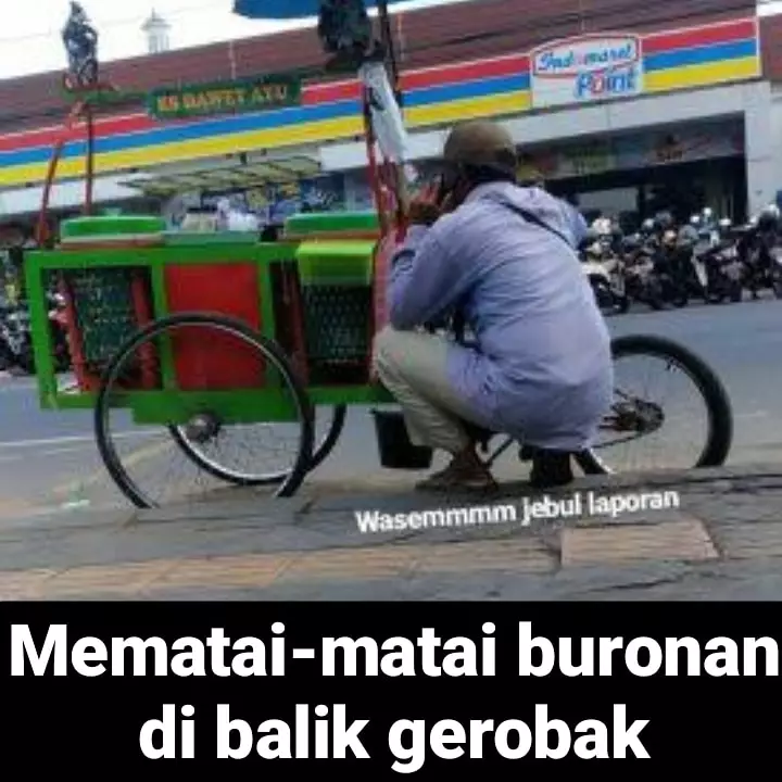 Meme obrolan pedagang keliling Berbagai sumber