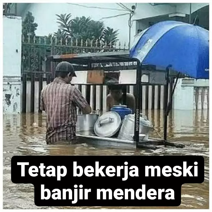 Meme obrolan pedagang keliling Berbagai sumber