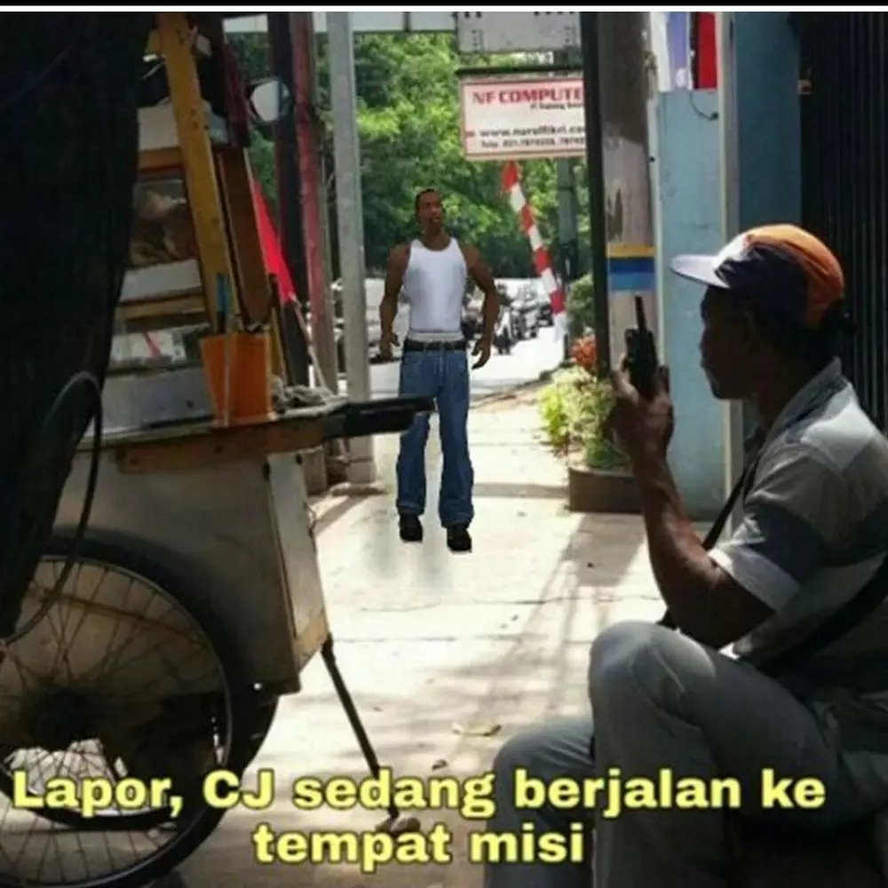 10 Meme penyamaran pedagang keliling ini bikin susah nahan tawa © 2020 brilio.net
