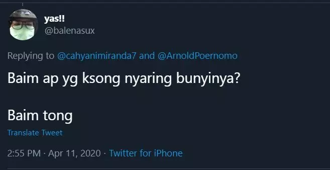 plesetan nama baim wong © 2020 brilio.net