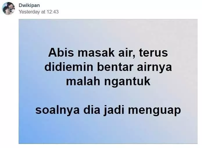 status FB ngasih tips lucu © 2020 instagram.com