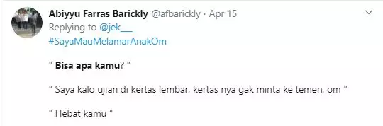 ditanya calon mertua  Twitter