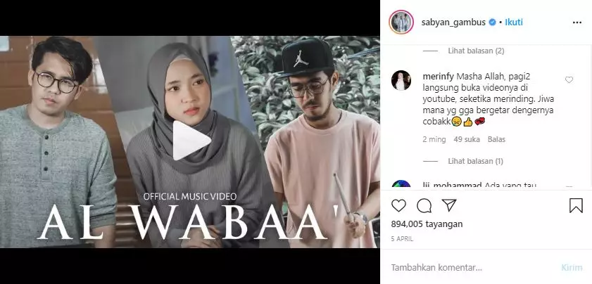Single terbaru sabyan gambus Instagram Single terbaru sabyan gambus Instagram