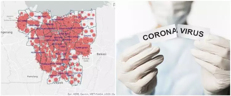  Peta penyebaran corona DKI Jakarta terbaru 20 April 2020