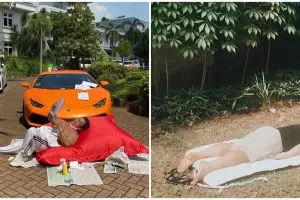 Potret 7 seleb pria saat berjemur, pose Hotman Paris bikin salfok