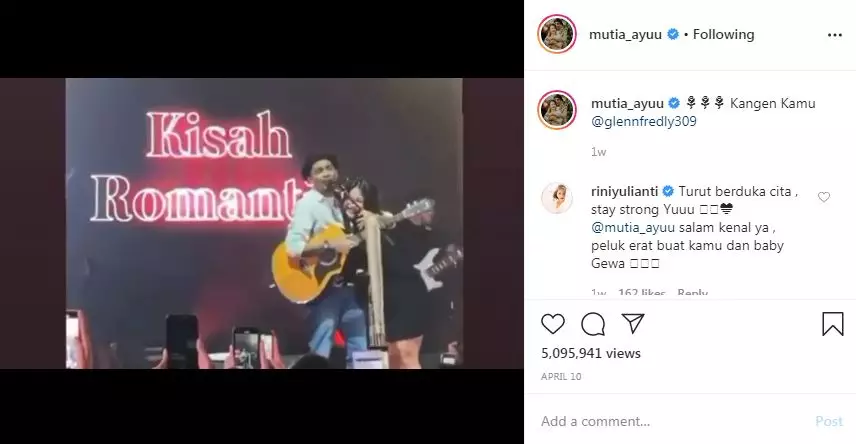 Kangen berat Glenn Fredly © 2020 Instagram/@mutia_ayuu
