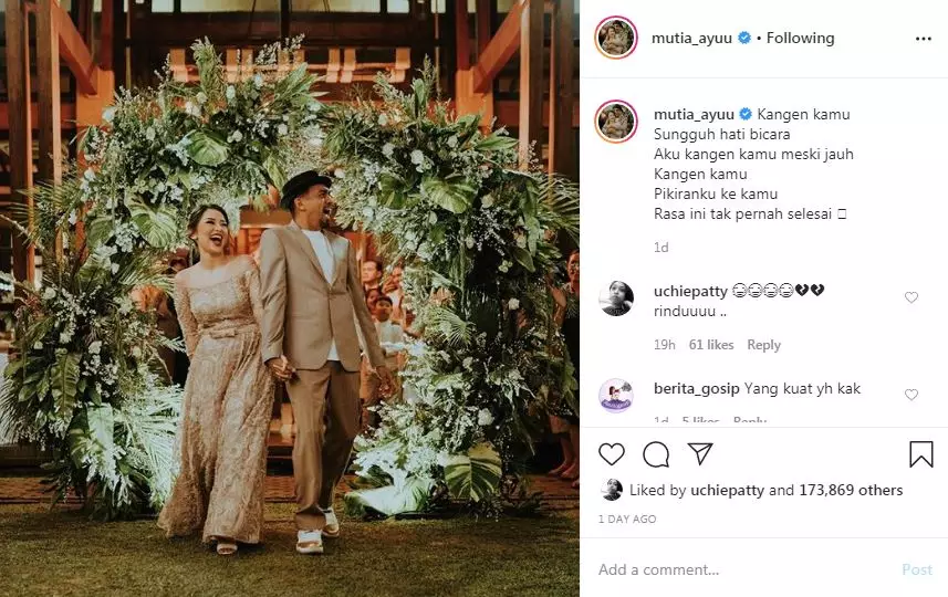 Kangen berat Glenn Fredly © 2020 Instagram/@mutia_ayuu