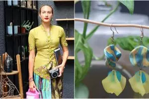 Nadine Chandrawinata lelang kebaya dan anting di Hari Kartini