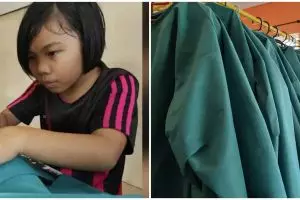 Cerita haru bocah 9 tahun jahit baju pelindung diri tim medis