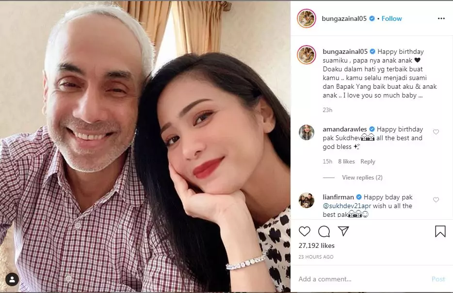 Moment sederhana ultah suami Bunga Zainal Instagram/@bungazainal05 Moment sederhana ultah suami Bunga Zainal Instagram/@bungazainal05