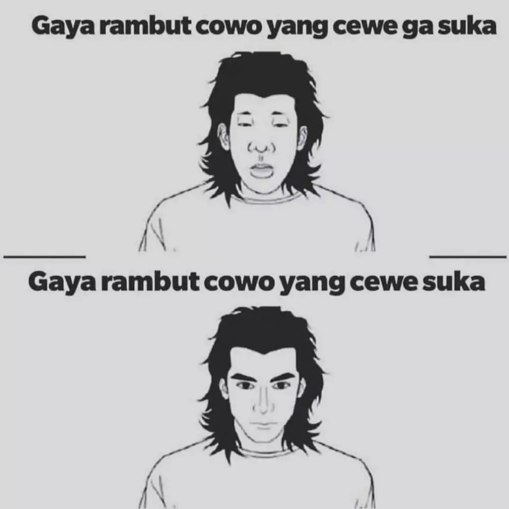 6 Meme lucu rambut cowok berbagai sumber