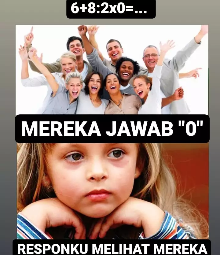 Meme pertanyaan berhitung ini bikin tepuk jidat Berbagai sumber
