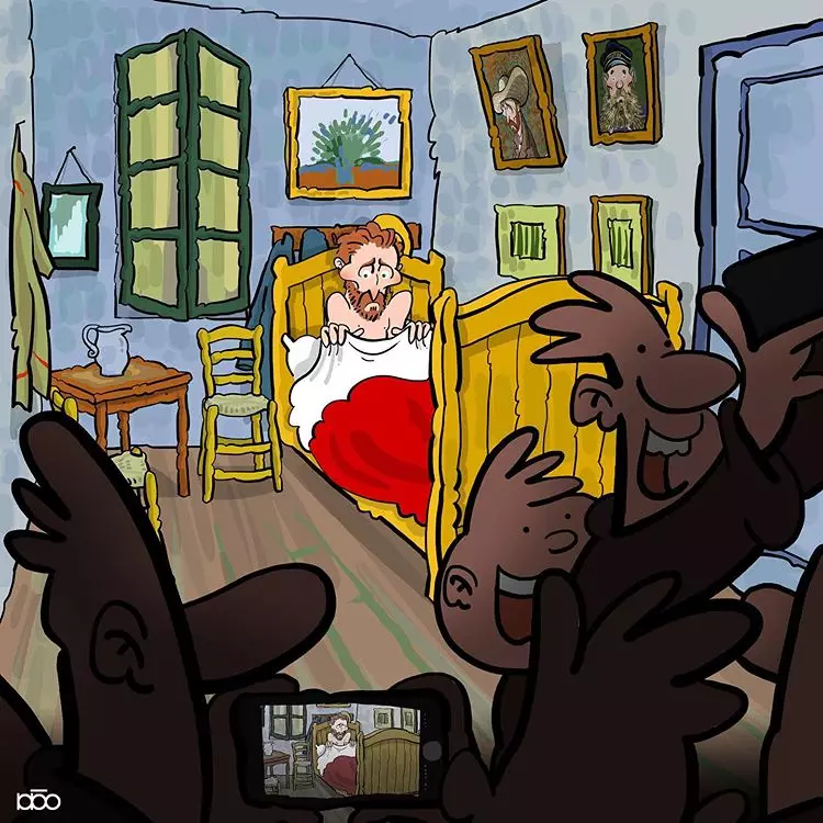 Ilustrasi keren jika Van Gogh hidup di masa kini Instagram/@alirezakarimimoghadam Ilustrasi keren jika Van Gogh hidup di masa kini Instagram/@alirezakarimimoghadam