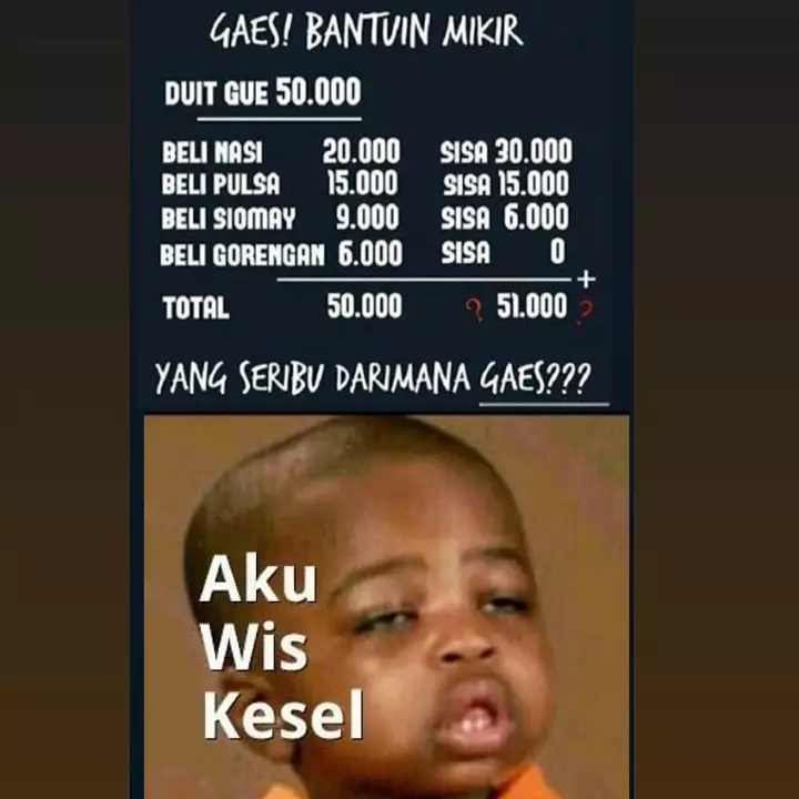 Meme pertanyaan berhitung ini bikin tepuk jidat Berbagai sumber Meme pertanyaan berhitung ini bikin tepuk jidat Berbagai sumber