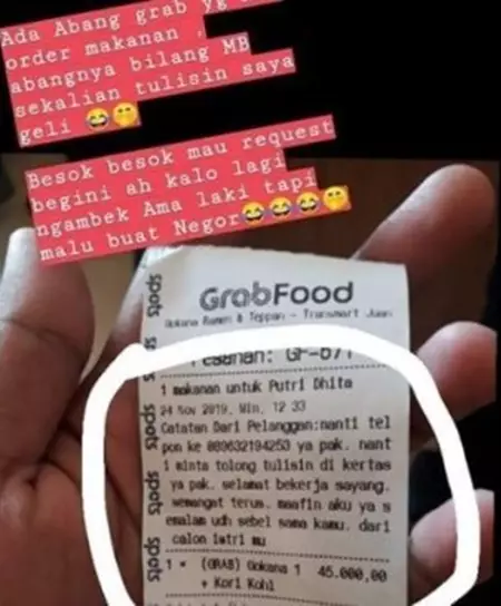 tulisan di makanan ojek online © 2020 brilio.net tulisan di makanan ojek online © 2020 brilio.net