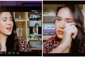 Momen Raisa menangis saat dengarkan curhatan tim medis corona, haru
