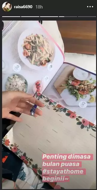 Cara simple Raisa siapkan makanan Instagram