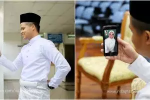 Kisah pernikahan petugas medis corona, ijab kabulnya via online
