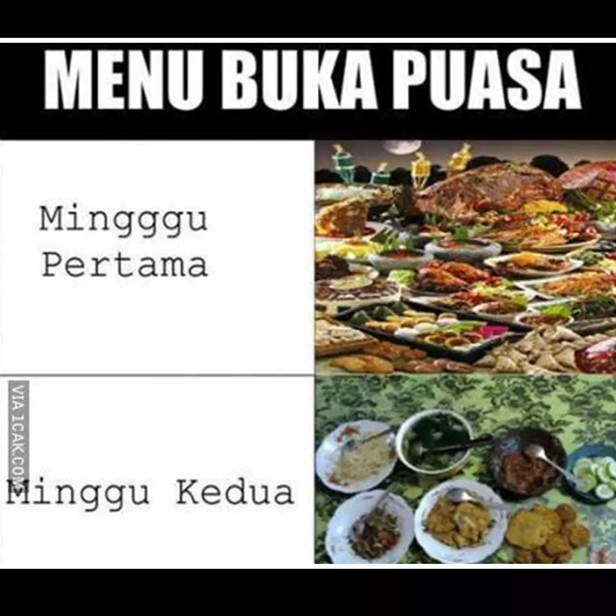 10 Meme menu buka puasa ini lucunya bikin nyengir tepuk jidat