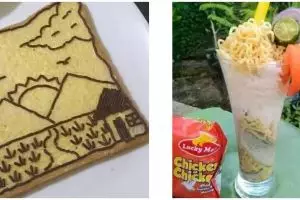 10 Cara penyajian makanan nyeleneh ini niat abis, bikin tepuk jidat