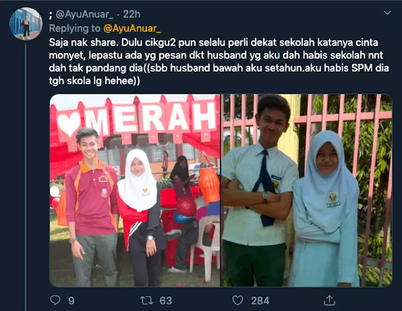 pasangan setia dari sekolah sampai menikah © 2020  twitter.com