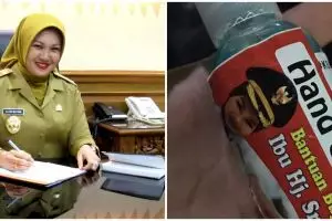 Viral hand sanitizer berstiker bupati Klaten, ini klarifikasinya