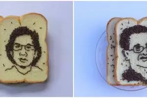 Viral, lukisan roti tawar dan meses wajah tenaga medis korban Covid-19