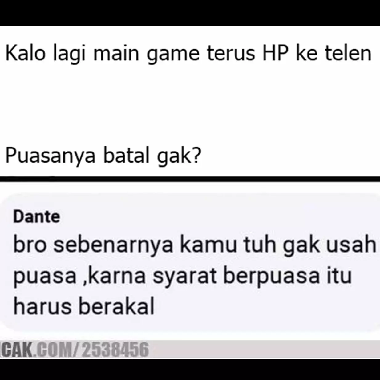 6 Meme tanya jawab soal puasa ini pertanyaannya absurd banget