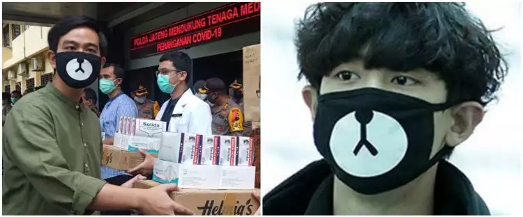 Gibran Rakabuming pakai masker Chanyeol EXO, ini reaksi Kaesang