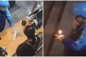 Momen haru kurir makanan dapat kejutan kue ultah dari pelanggan