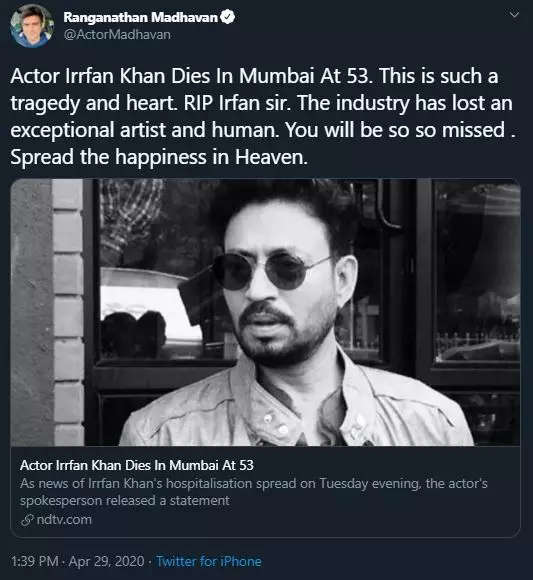 12 ucapan duka para seleb Bollywood Twitter