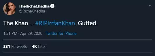 12 ucapan duka para seleb Bollywood Twitter