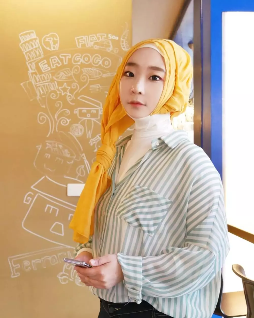 seleb cantik Korea pakai hijab berbagai sumber