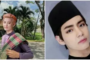 10 Foto editan idol K-Pop pakai baju koko, makin ganteng gitu