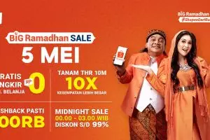 Puncak Shopee Big Ramadhan Sale 5 Mei, Banjir Promo Diskon Super Heboh