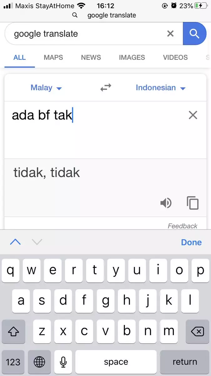 Terjemahan Malaysia Indonesia twitter