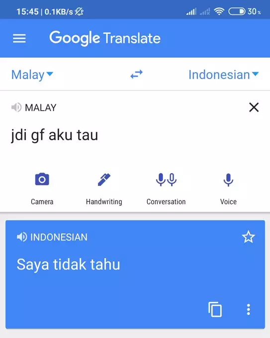 Terjemahan Malaysia Indonesia twitter