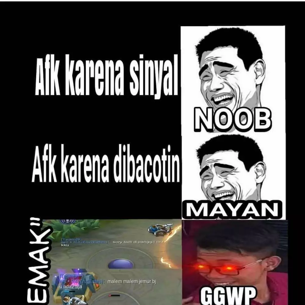 meme player noob berbagai sumber