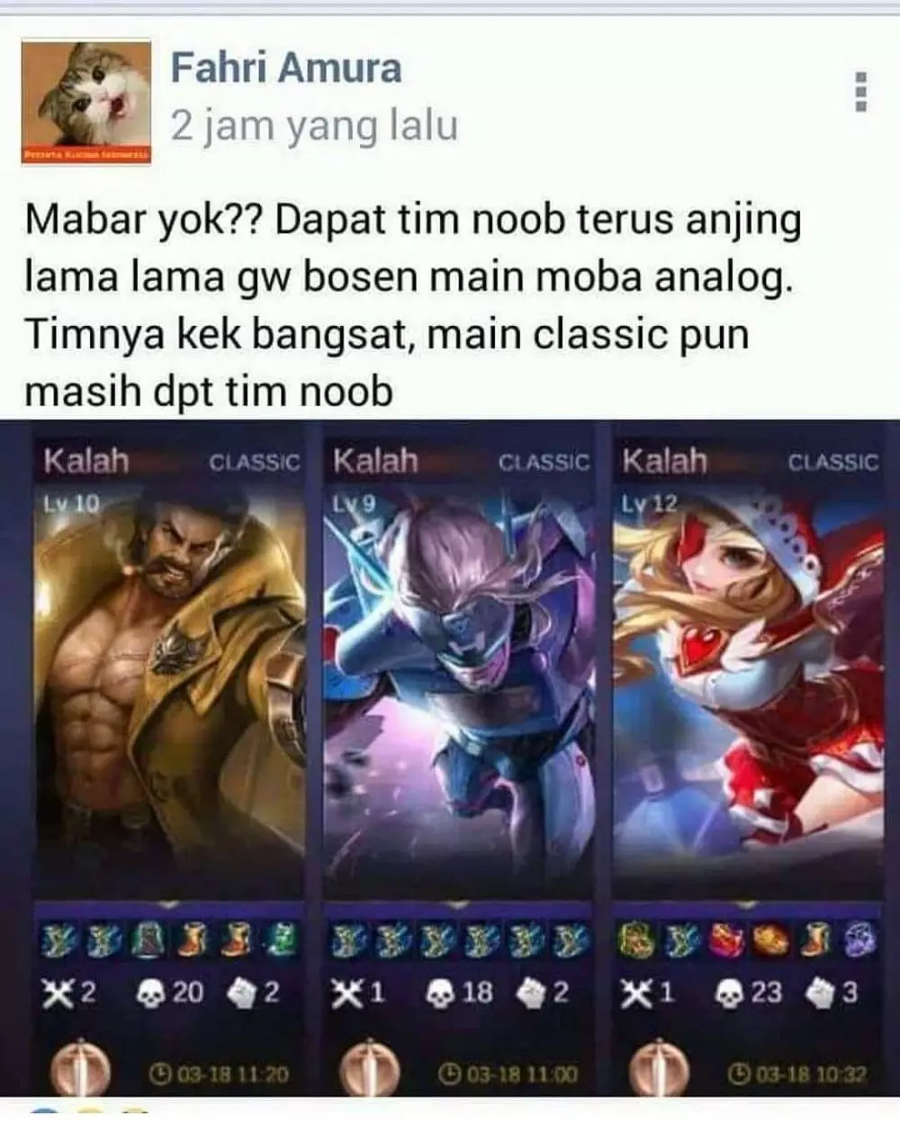 meme player noob berbagai sumber
