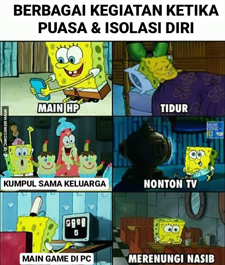 Meme SpongeBob buka puasa dan sahur Berbagai sumber Meme SpongeBob buka puasa dan sahur Berbagai sumber